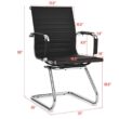 Costway Set of 2 Black Faux Leather Seating Office Guest Chairs Waiting Room Chairs Costway Set of 2 Black Faux Leather Seating Office Guest Chairs Waiting Room Chairs