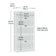 SAUDER 69.76 in. Chestnut Wood 5-shelf Standard Bookcase with Adjustable Shelves