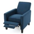 Noble House Darvis 27 in. Dark Blue Club Chair Recliner