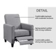 MAYKOOSH Recliner Chair, Gray, Linen