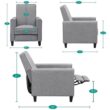 MAYKOOSH Recliner Chair, Gray, Linen