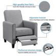 MAYKOOSH Recliner Chair, Gray, Linen