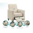MAYKOOSH Recliner Chair, Gray, Linen