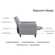 MAYKOOSH Recliner Chair, Gray, Linen