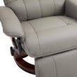 HomCom Grey PU Leather Adjustable Swivel Recliner Chair