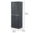 Sterilite Adjustable 4-Shelf Gray Storage Cabinet with Doors