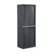Sterilite Adjustable 4-Shelf Gray Storage Cabinet with Doors