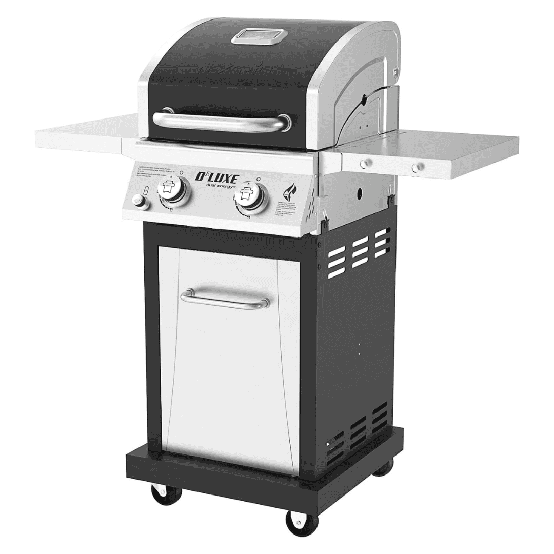 Nexgrill Deluxe 2-Burner Grill: Foldable Side Shelves & 28000 BTUs for Compact Grilling Nexgrill Deluxe 2-Burner Propane Gas Grill with Foldable Side Shelves, 28000 BTUs