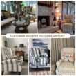 JAYDEN CREATION Bogazk Modern Plaid Grey Polyester Pattern Manual Recliner with Wingback and Rubber Wood Legs