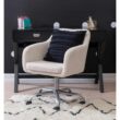 Linon Home Decor Barnes Cream Sherpa Upholstered 17 in. - 21 in. Adjustable Height Office Chair Linon Home Decor Barnes Cream Sherpa Upholstered 17 in. - 21 in. Adjustable Height Office Chair
