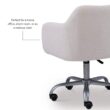 Linon Home Decor Barnes Cream Sherpa Upholstered 17 in. - 21 in. Adjustable Height Office Chair Linon Home Decor Barnes Cream Sherpa Upholstered 17 in. - 21 in. Adjustable Height Office Chair