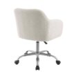 Linon Home Decor Barnes Cream Sherpa Upholstered 17 in. - 21 in. Adjustable Height Office Chair Linon Home Decor Barnes Cream Sherpa Upholstered 17 in. - 21 in. Adjustable Height Office Chair