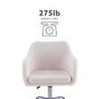Linon Home Decor Barnes Cream Sherpa Upholstered 17 in. - 21 in. Adjustable Height Office Chair Linon Home Decor Barnes Cream Sherpa Upholstered 17 in. - 21 in. Adjustable Height Office Chair