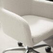 Linon Home Decor Barnes Cream Sherpa Upholstered 17 in. - 21 in. Adjustable Height Office Chair Linon Home Decor Barnes Cream Sherpa Upholstered 17 in. - 21 in. Adjustable Height Office Chair
