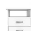 Tvilum 43 in. Rectangular White 5 Drawer Writing Desk with Locking Feature