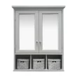 Allen + roth 24.75-in W x 30.25-in H x 7-in D Grey Bathroom Wall Cabinet