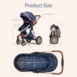B.Childhood High Landscape Baby Stroller Folding Reversible Seat,Unisex,Blue B.Childhood High Landscape Baby Stroller Folding Reversible Seat,Unisex,Blue