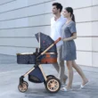 B.Childhood High Landscape Baby Stroller Folding Reversible Seat,Unisex,Blue B.Childhood High Landscape Baby Stroller Folding Reversible Seat,Unisex,Blue