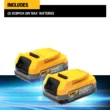DEWALT POWERSTACK 20 2-Pack 1.7 Amp-Hour; 1.7 Amp-Hour Lithium-ion Battery