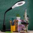 OttLite LED Desk Lamp with Adjustable Magnifier, Prevention Series - Designed to Reduce Eyestrain