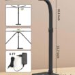 AKRRYR LED Desk Lamp for Home Office, Double Head 24W Desk Lamp with USB Charging Port & Wireless Charger