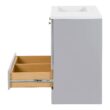 Diamond NOW Cassidy 36-in Pearl Gray Single Sink Bathroom Vanity with White Cultured Marble Top