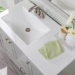 Diamond NOW Cassidy 36-in Pearl Gray Single Sink Bathroom Vanity with White Cultured Marble Top