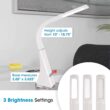 OttLite Recharge LED Desk Lamp with ClearSun LED Technology for Home, Reading, Office & College Dorms - White