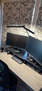Pzloz Led Desk Lamp for Office Home - Eye Caring Architect lamp with Clamp