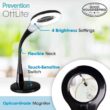 OttLite LED Desk Lamp with Adjustable Magnifier, Prevention Series - Designed to Reduce Eyestrain