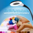 OttLite LED Desk Lamp with Adjustable Magnifier, Prevention Series - Designed to Reduce Eyestrain