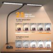 Pzloz Led Desk Lamp for Office Home - Eye Caring Architect lamp with Clamp