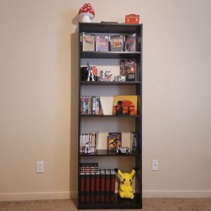 FURINNO JAYA Simply Home 5-Shelf Bookcase, 5-Tier, Espresso