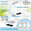 OttLite LED Desk Lamp with Wireless Charging, Prevention Series - White
