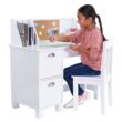 KidKraft Children's Wooden Study Desk with Chair, White KidKraft Children's Wooden Study Desk with Chair, White