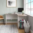 Ameriwood Home Dominic L Desk with Bookshelves, White