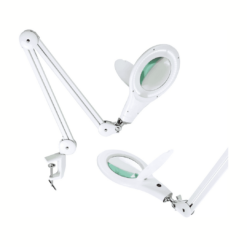 Brightech LightView PRO Magnifying Desk Lamp, 2.25x Light Magnifier - White