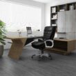Boss High Back Executive Chair with Pewter Finished Base