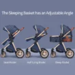 B.Childhood High Landscape Baby Stroller Folding Reversible Seat,Unisex,Blue B.Childhood High Landscape Baby Stroller Folding Reversible Seat,Unisex,Blue