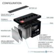 "Mighty Max 12V 100AH Battery for Solar Wind Deep Cycle VRLA 12V 24V 48V"