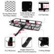 Karmas Product 500 Lbs. Capacity Folding Hitch Mount Cargo Carrier 60’’ x 24’’ x 6.5’’