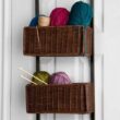 Boston Loft Furnishings Covington 12-in W x 38.25-in H x 8.25-in D Black/Espresso Wicker Basket