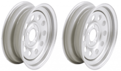 2-Pack Trailer Wheel Rim 15x5 Silver Mod Steel 5 Hole 4.5 in. 15 x 5 in.