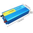 LVYUAN 1500 Watts 3000 Watts Pure Sine Wave Power Inverter DC 12V to AC 110V 120V Car Converter Adapter LED Display