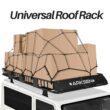 ARKSEN 84" Universal Roof Rack Cargo Extension with 2 Cargo Net Car Top Luggage Holder Carrier Basket SUV Camping, Black