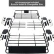 REDCAMP 64" x 39" x 6" Extendable Rooftop Rack Basket, 331LBS Roof Rack Cargo Carrier for SUV, Truck, Cars, Black