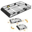 Leader Accessories 64'' Universal Roof Rack Cargo Carrier with Expandable Top Luggage Holder Basket