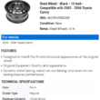 Steel Wheel - Black - 15 Inch - Compatible with 2002 - 2006 Toyota Camry 2003 2004 2005