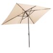 CASAINC 10-ft Khaki Crank Market Patio Umbrella CASAINC 10-ft Khaki Crank Market Patio Umbrella