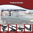 Kojem Universal Kayak Lumber Rack 1000 LBS Adjustable Truck Bed Rack Contractors Ladder Pickup Side Bar Long Cab Over-Cab